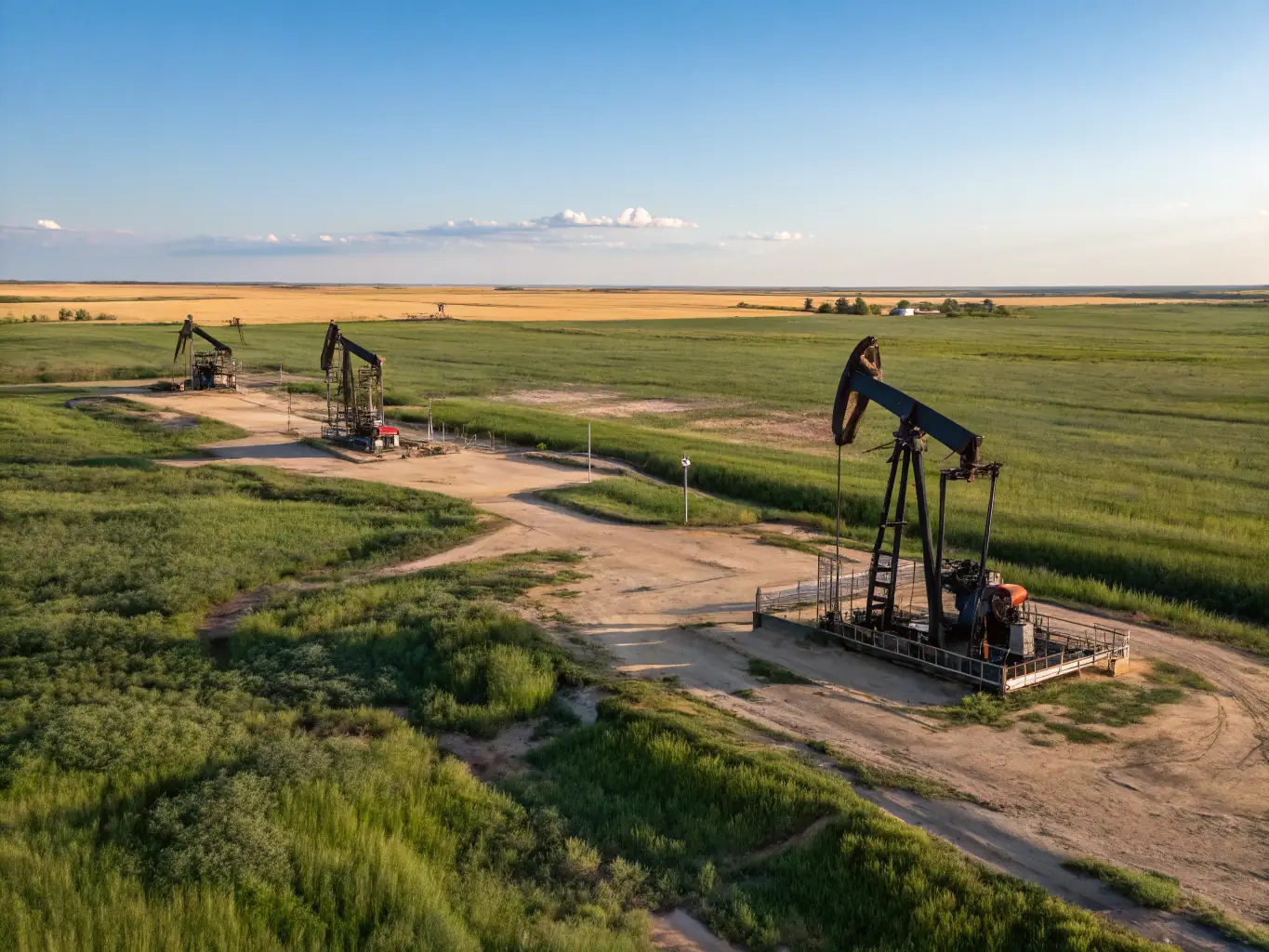 A detailed photograph of crude oil being extracted from a well, representing the company's involvement in the petroleum industry.